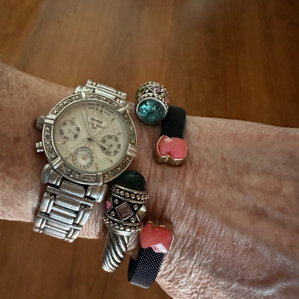 Elegant Black Bracelet with teddy bears on end. Bracelet only.